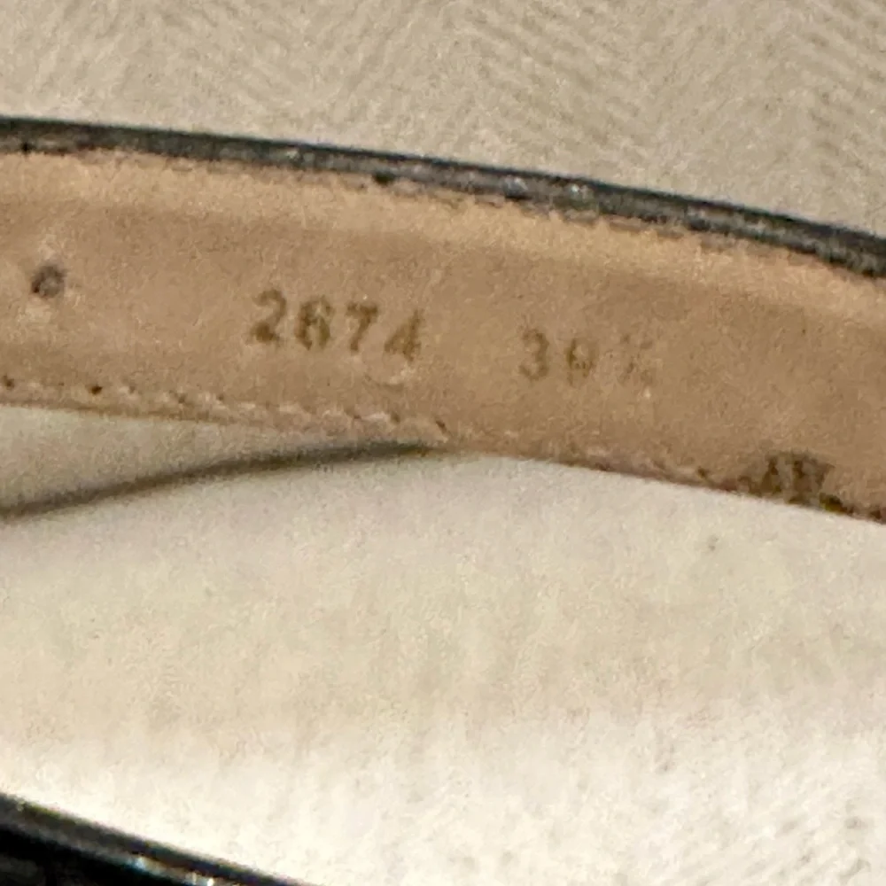 LK Bennett Black Patent Espadrille Wedges 39.5
